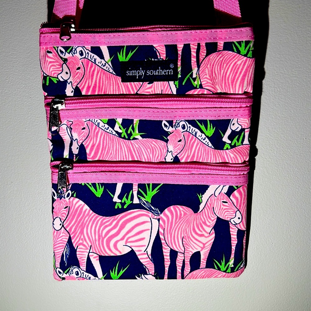 Simply Southern Pink Zebra Crossbody